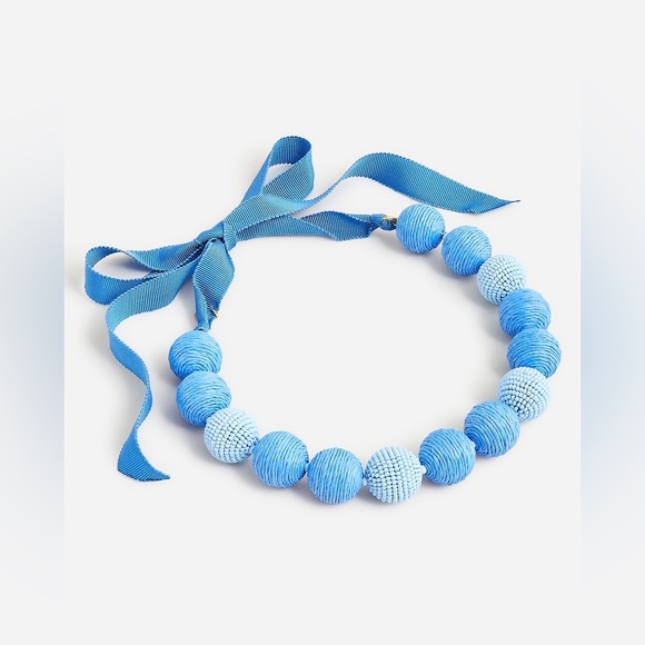 J Crew Faux-raffia-and-bead gumball necklace - Picture 1 of 3